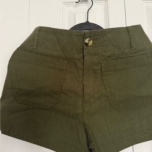 Anthropologie Maeve Collette Olive Green Shorts